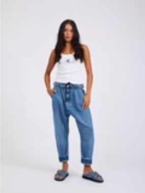 One teaspoon Outcasts Low Waist Drop Crotch Harem Denim Jeans